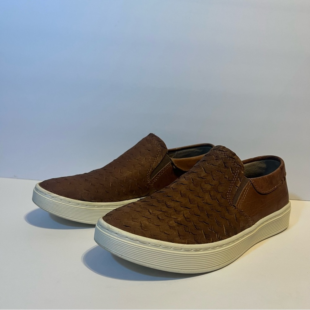Sofft Somers III Brown Exotic Print Reptile Textured Leather size 8.5